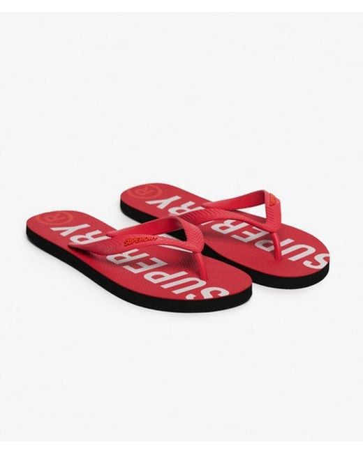 Superdry Red & Co Core Essential Flip Flops for men