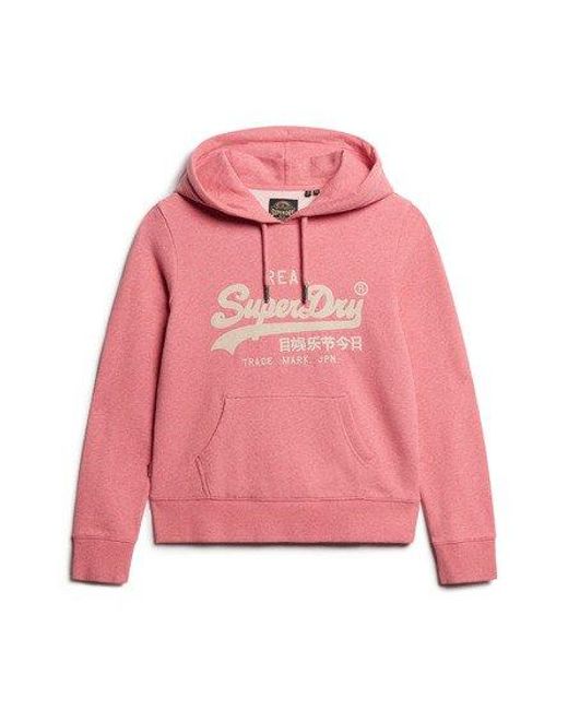 Superdry Red Ladies Classic Graphic Print Embroide