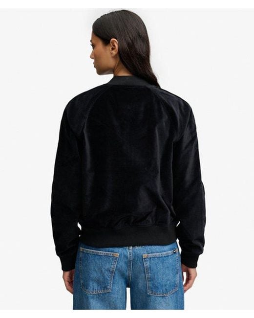 Superdry Black Velvet Bomber Jacket