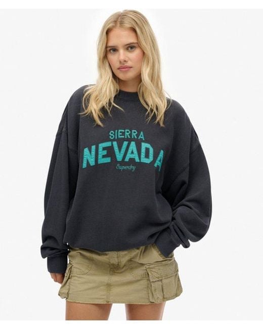 Superdry Gray & Co Outdoor Location Loose Crew Sweatshirt