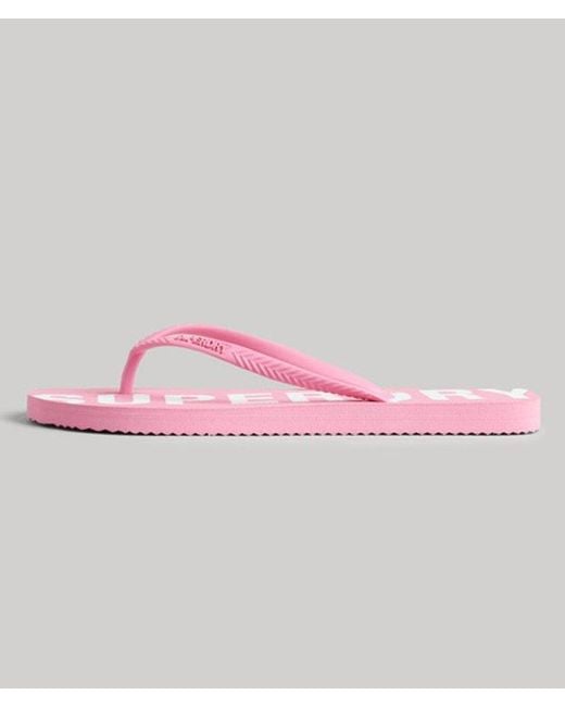 Superdry Pink & Co Code Core Sport Flip Flops