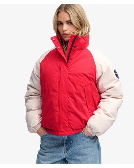 Superdry Red & Co Cotton Padded Shell Jacket