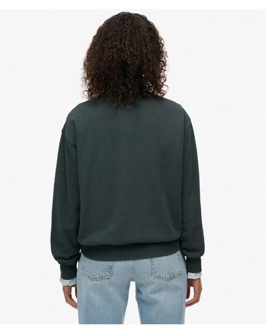 Superdry Green Lo-Fi Outdoor Loose Sweatshirt