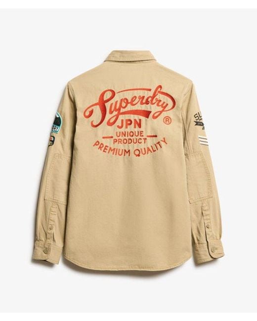 Superdry Natural Cotton Embroidered Classic Scout Shirt