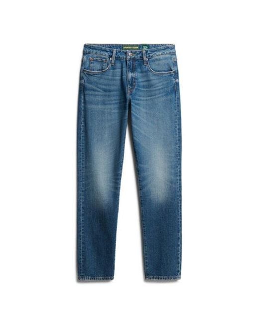 Superdry Blue Organic Cotton Vintage Slim Jeans Size: 28/32 for men