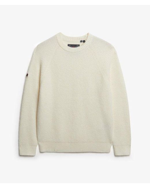 Superdry Natural Chunky Raglan Jumper for men
