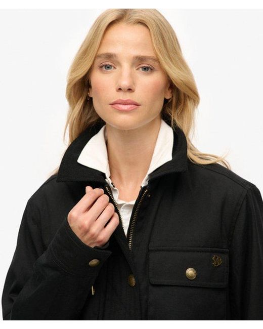 Superdry Black Wax Jacket