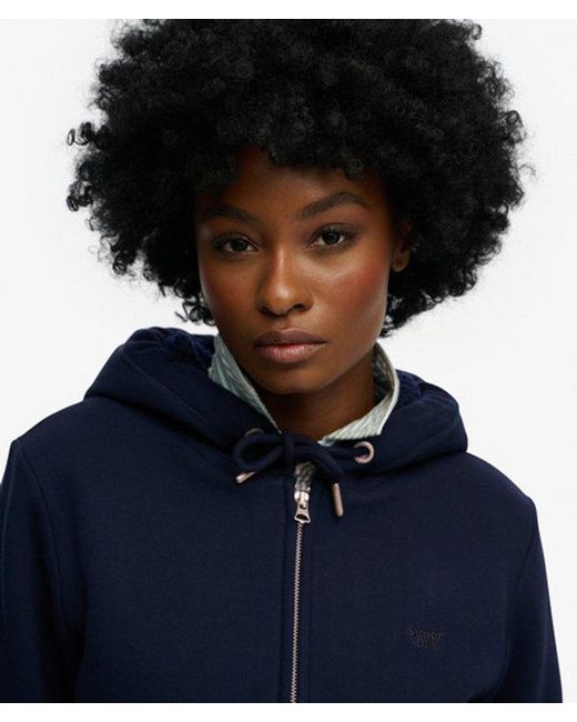 Superdry Blue & Co Essential Borg Lined Zip Hoodie