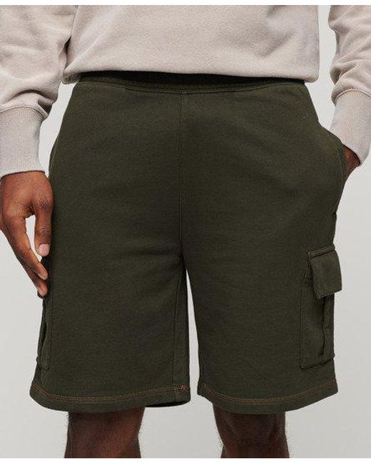 Superdry Green Classic Contrast Stitch Cargo Shorts for men