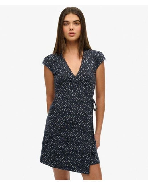 Superdry Blue & Co Athletic Essentials Wrap Dress