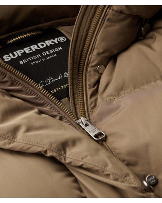 Superdry Natural & Co Classic Long Hooded Puffer Coat