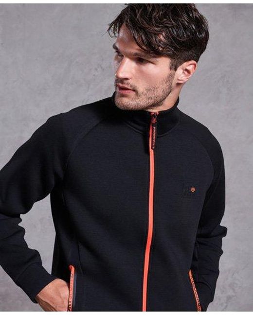 Superdry Blue Gym Tech Stretch Track Top for men