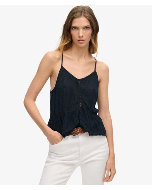 Superdry Blue & Co Ladder Trim Cami Top