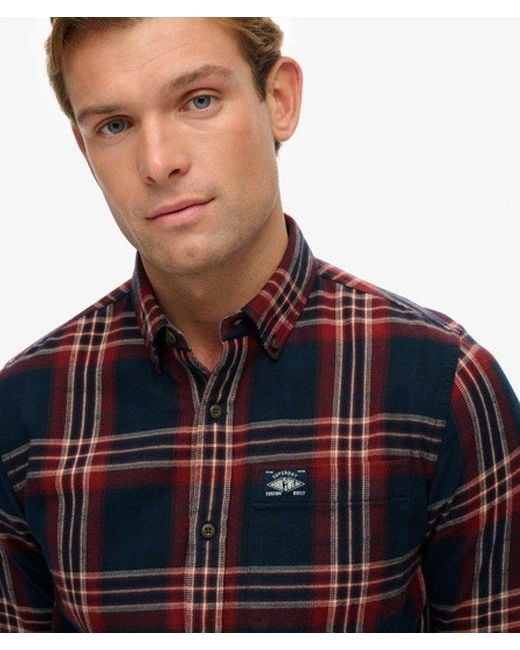 Superdry Black & Co Long Sleeve Cotton Lumberjack Shirt for men