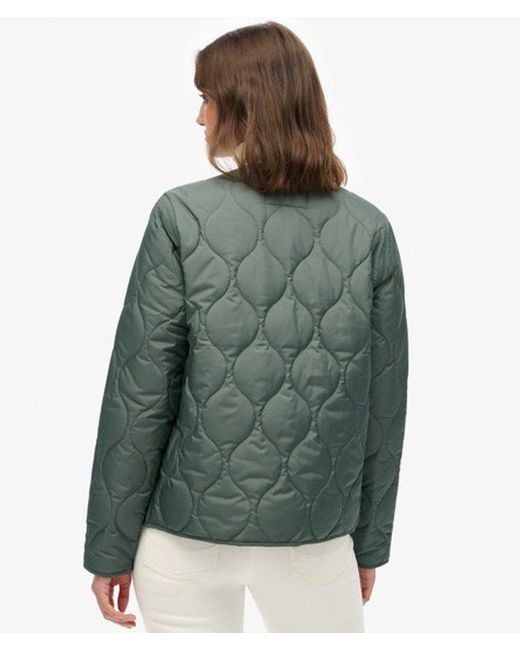 Superdry Green Quilted Lite Liner Jacket