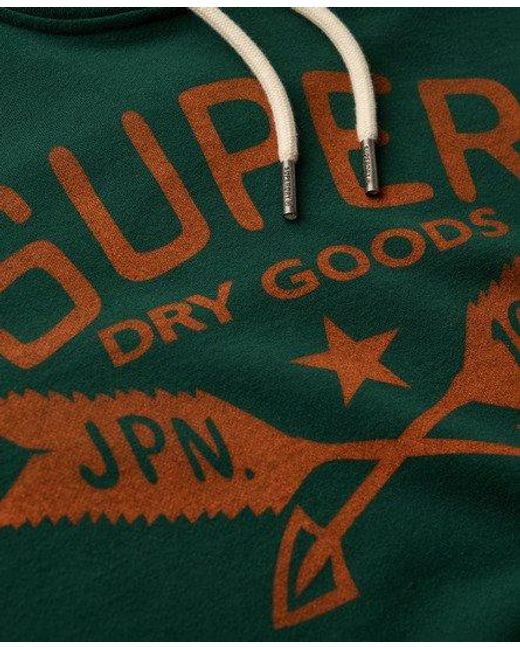 Superdry Green Oversized Outdoor Graphic Hoodie