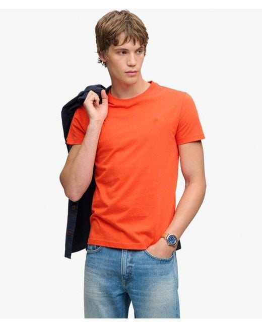 Superdry Orange & Co Logo Embroidered T-shirt for men