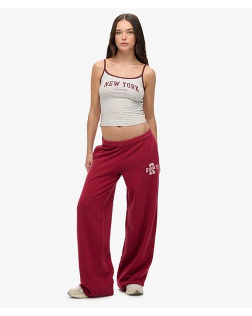 Superdry Red & Co Athletic Essentials Wide Leg joggers