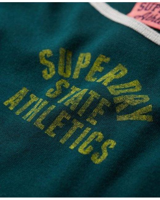 Athletic essentials crop cami top Superdry en coloris Green