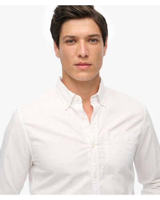 Superdry White & Co Long Sleeve Oxford Shirt for men