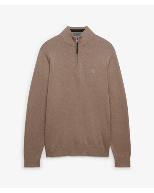 Superdry Natural & Co Essentials Cotton Half Zip Jumper for men