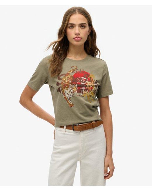 Superdry Green & Co Vintage Logo Tokyo Relaxed T-shirt