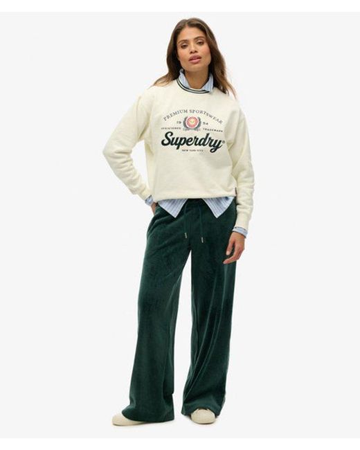 Superdry White & Co Country Club Velour joggers