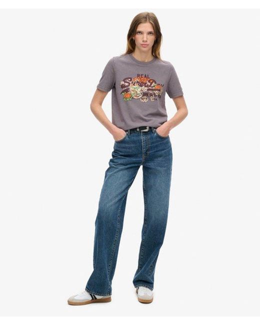 Superdry Gray & Co Tokyo Vintage Logo Graphic Relaxed T-shirt