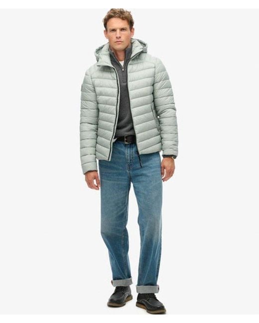 Superdry Gray & Co Hooded Fuji Sport Padded Jacket for men
