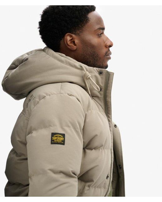 Superdry Gray & Co Everest Short Hooded Puffer Jacket for men