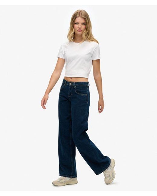 Superdry Blue & Co Cult Mid Rise baggy Jeans