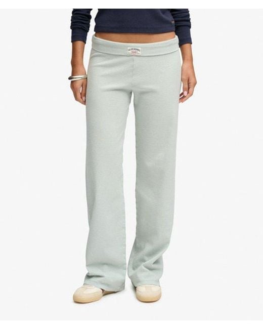 Superdry Athletic Essentials Jerseybroek Slanke Pasvorm in het Blue
