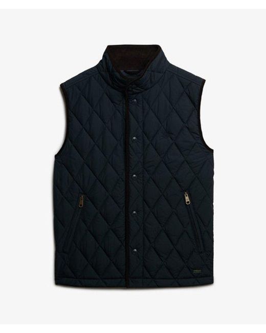 Superdry Blue & Co Quilted Estate Gilet for men