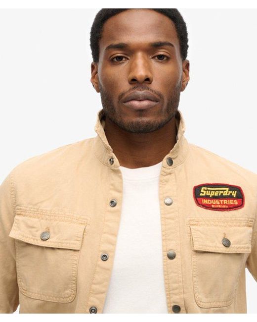 Superdry Natural & Co Patched Canvas Overshirt for men