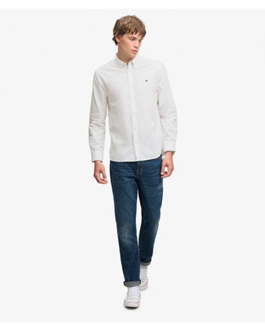 Superdry White & Co Classic Oxford Long Sleeve Shirt for men