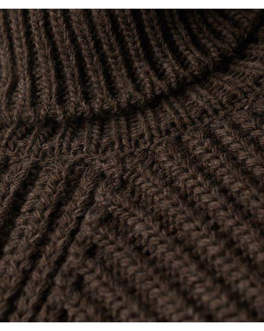 Superdry Black & Co Slouchy Stitch Roll Neck Knit