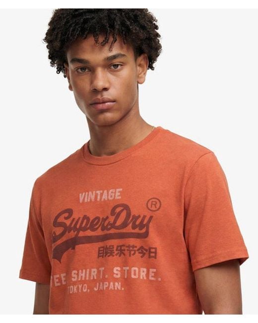 Superdry Red & Co Vintage Logo Heritage Relaxed T-shirt for men