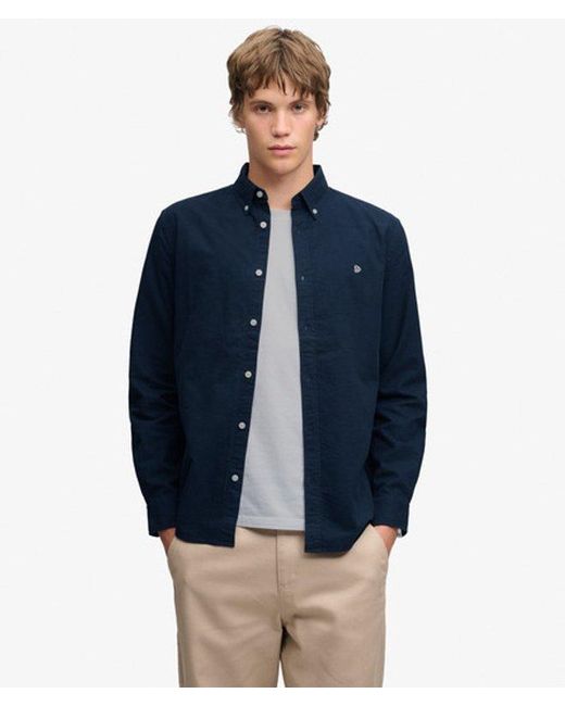 Superdry Blue & Co Classic Oxford Long Sleeve Shirt for men
