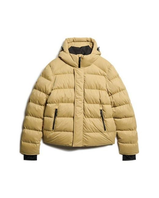 Superdry Natural & Co Hooded Microfibre Sport Puffer Jacket for men