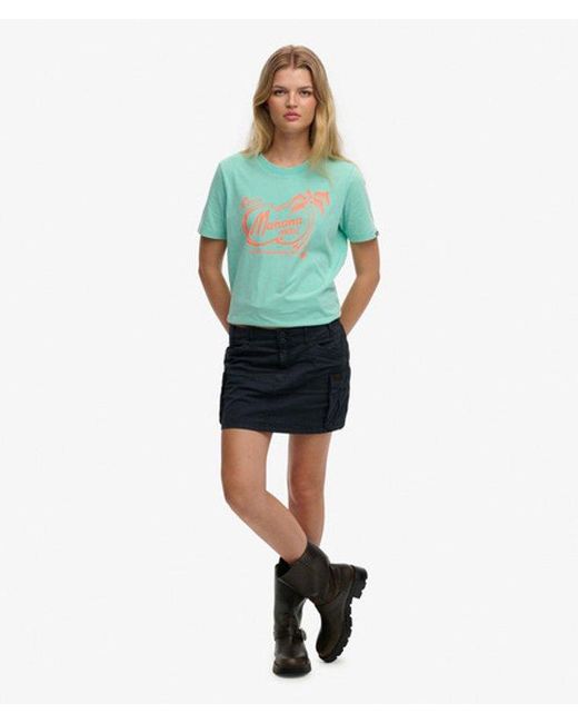Femme T-Shirt Roadside Trade Coupe Décontractée Taille Superdry en coloris Green