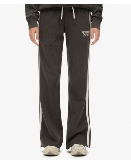 Superdry Gray Athletic Stripe Flare joggers