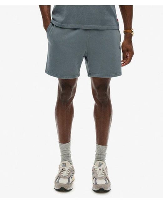 Superdry Micro Logo Shorts in het Blue voor heren