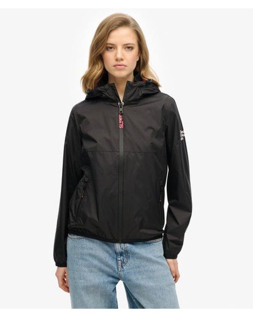 Superdry Black & Co Hooded Logo Windbreaker Jacket