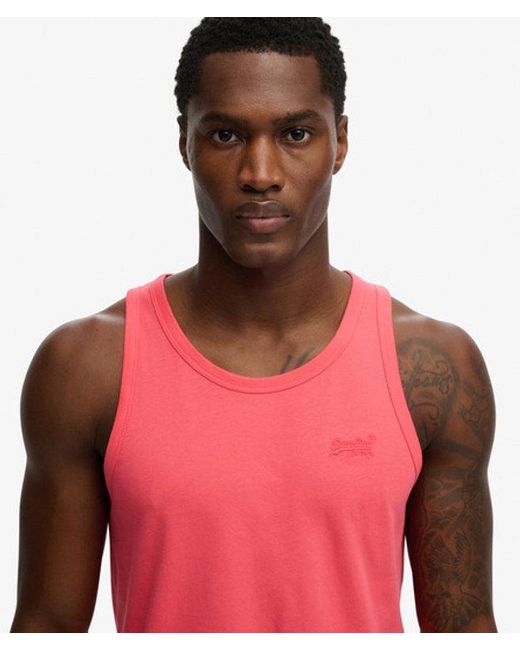 Superdry Red & Co Essential Logo Vest Top for men