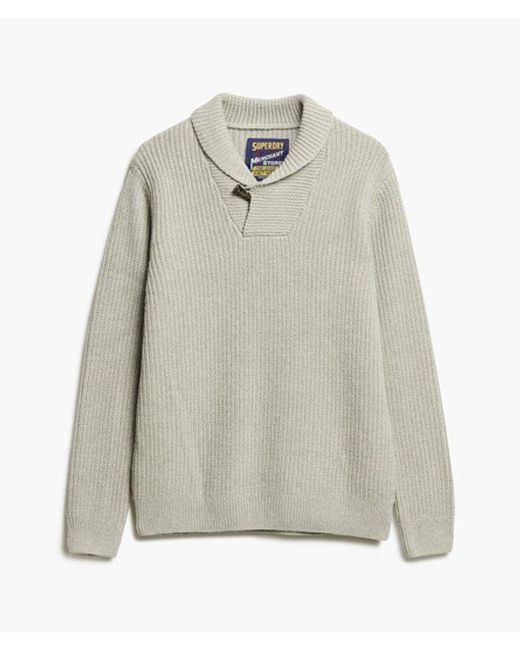Superdry Gray & Co The Merchant Store - Shawl Neck Jumper for men