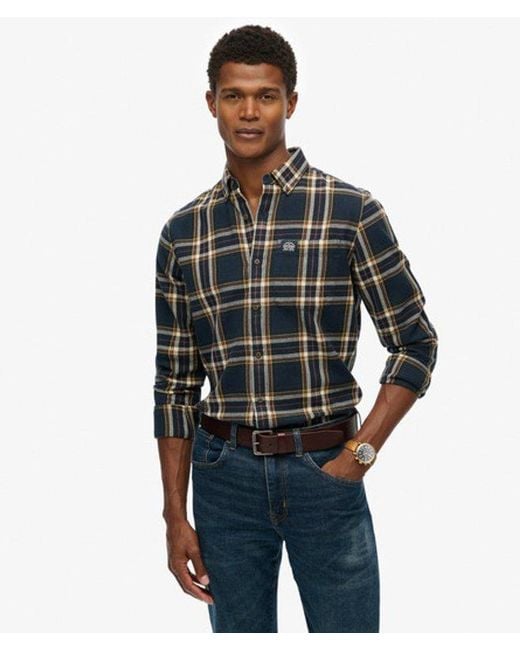Superdry Gray & Co Long Sleeve Cotton Lumberjack Shirt for men