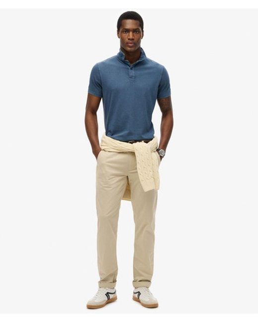 Superdry Blue & Co Essential Jersey Polo Top for men