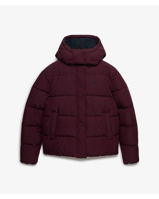Superdry Red & Co Premium Hooded Puffer Jacket