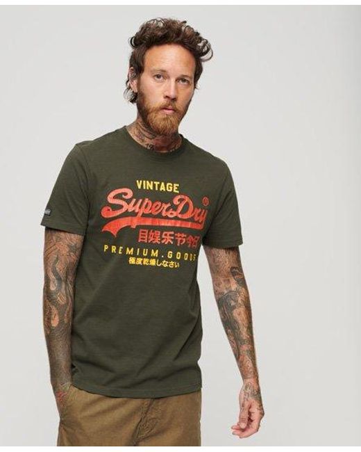 Superdry Green Classic Vintage Logo Heritage T-shirt for men