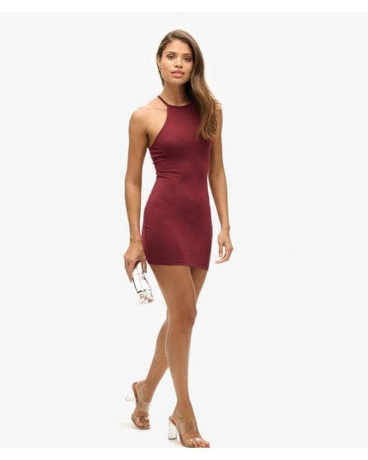 Superdry Red & Co Strappy Racer Jersey Mini Dress